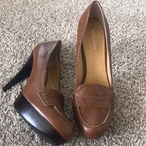 Nine West Brown Platform heels SZ 8.5